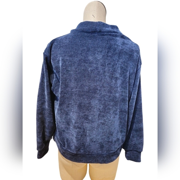 3rd + Malt Women's Button Sweater Blue Size M - Picture 3 of 5